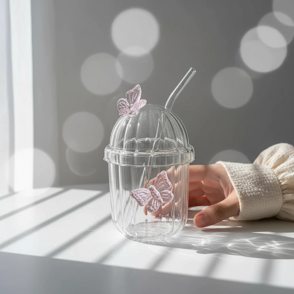 PAPILON GLACÉ - Mug en Verre 400ml