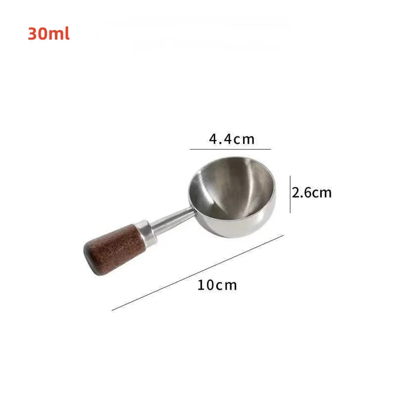 BrewCraft - Cuillère Doseuse en Noyer & Acier Inoxydable pour Café et Cuisine