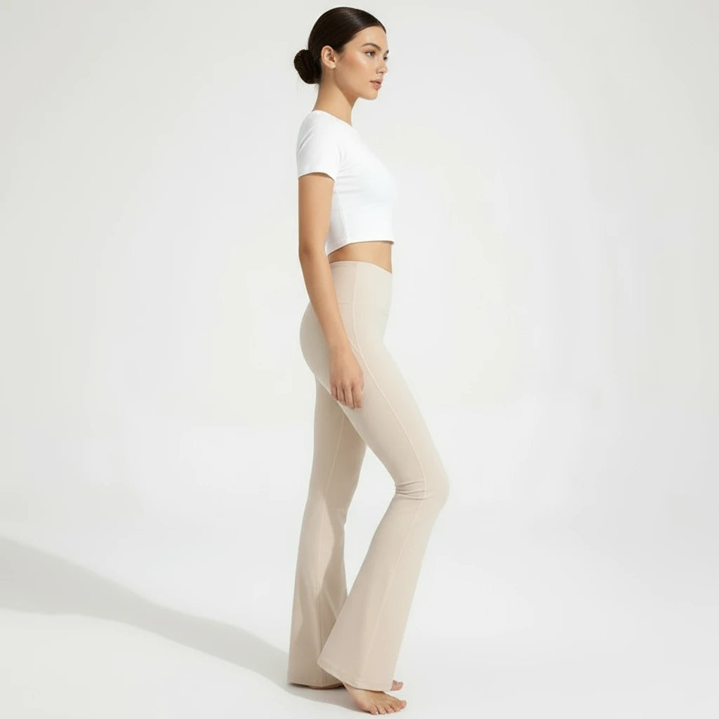 Schlaghosen mit hoher Taille - Yoga &amp; Fitness