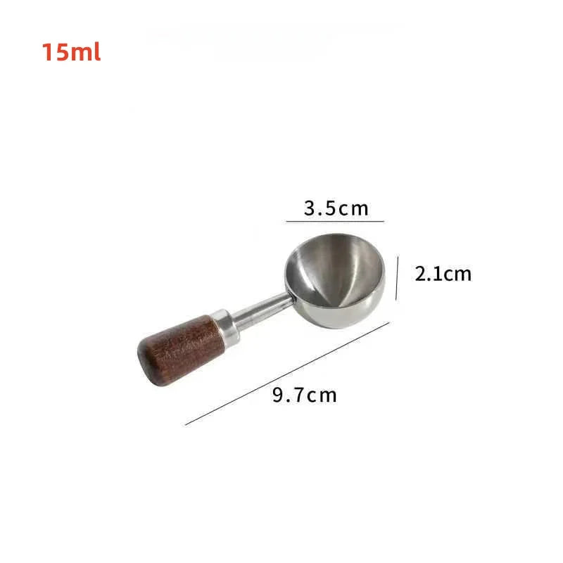 BrewCraft - Cuillère Doseuse en Noyer & Acier Inoxydable pour Café et Cuisine
