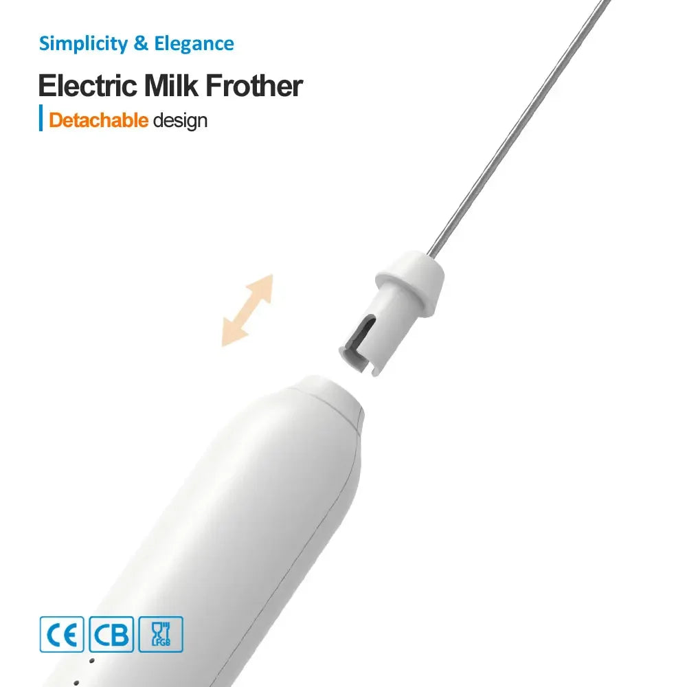 VeloraMix – Mousseur à Lait Électrique 3 Vitesses USB Rechargeable