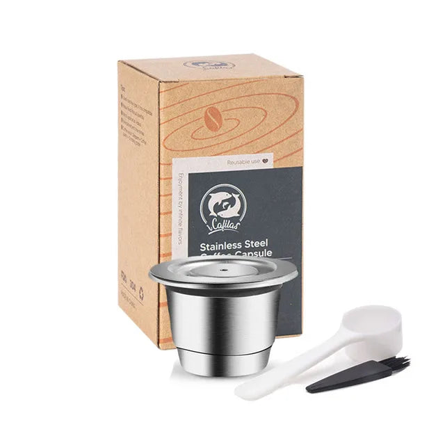 EcoBrew – Capsule Réutilisable en Acier Inoxydable pour Machines Nespresso