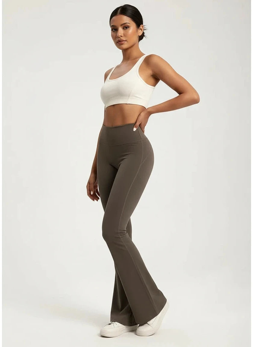 Schlaghosen mit hoher Taille - Yoga &amp; Fitness