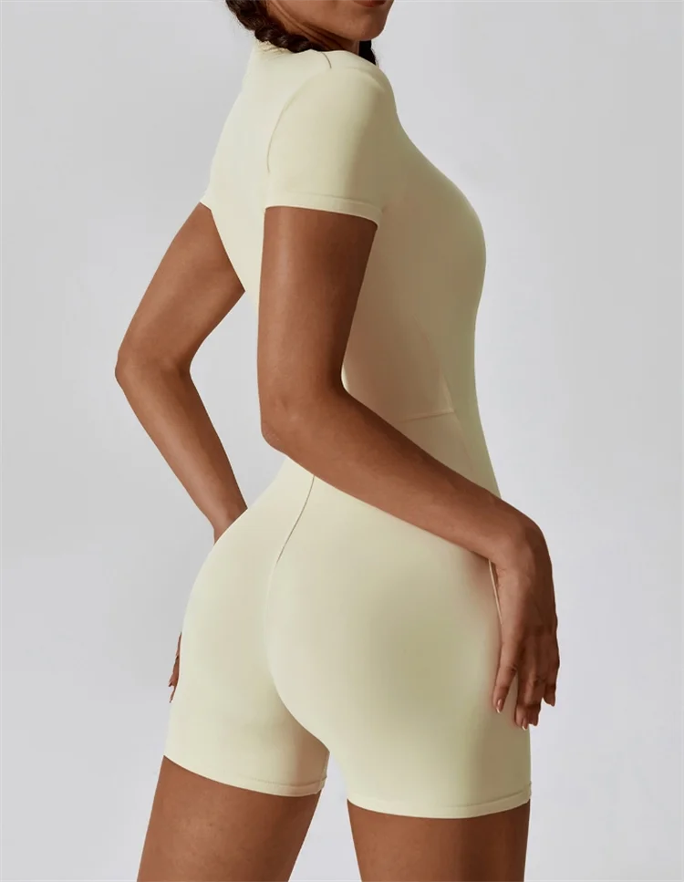 Combinaison Yoga Col Montant - Demi-Zip