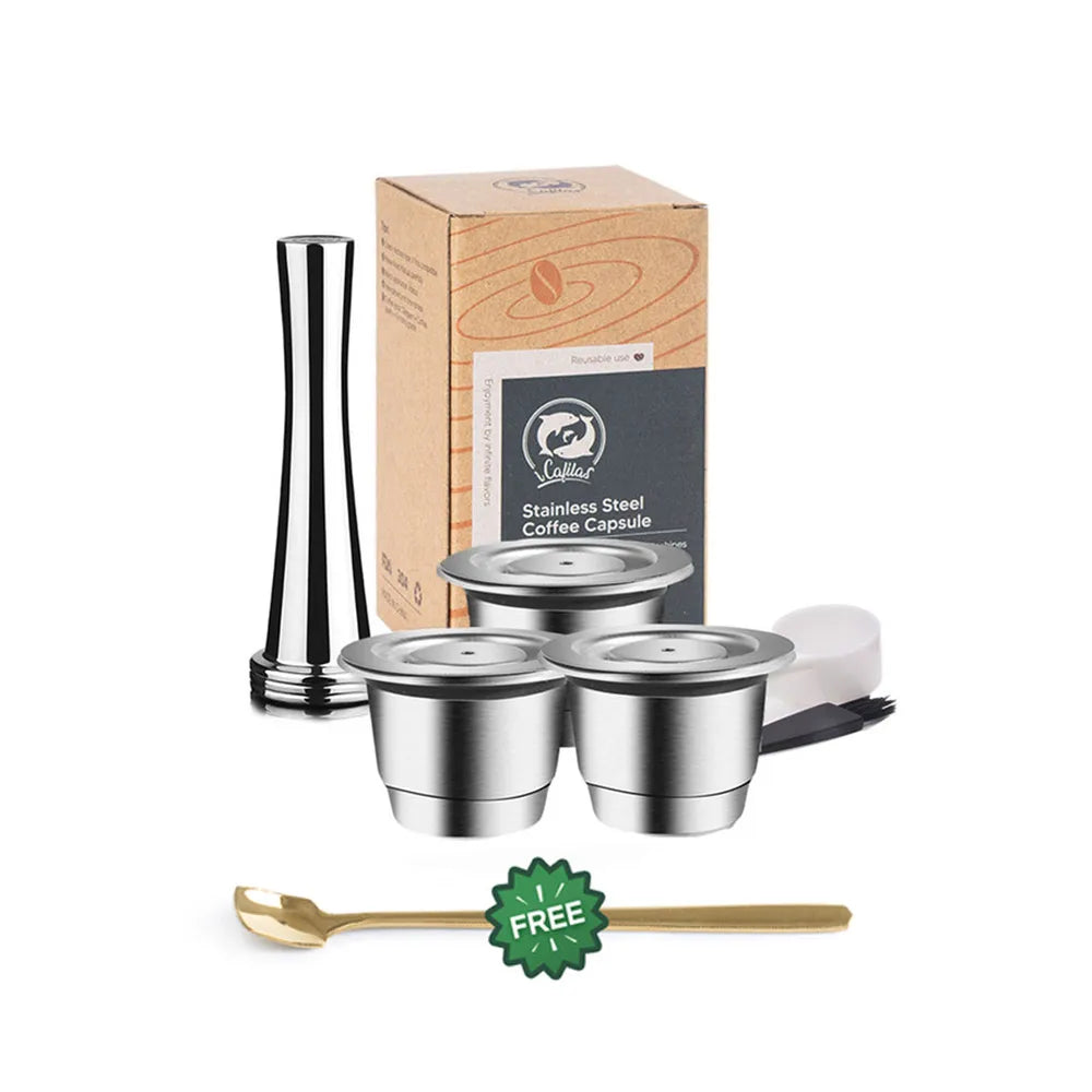 EcoBrew – Capsule Réutilisable en Acier Inoxydable pour Machines Nespresso