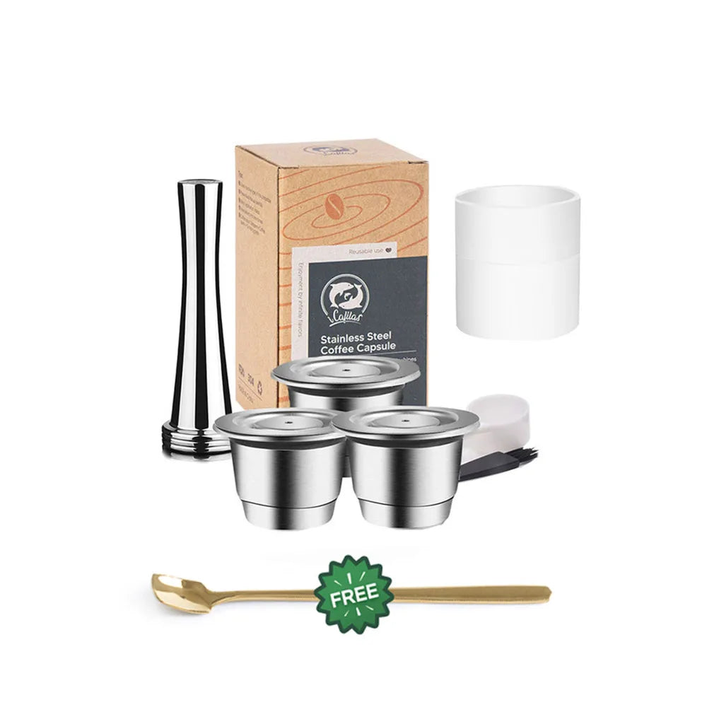 EcoBrew – Capsule Réutilisable en Acier Inoxydable pour Machines Nespresso