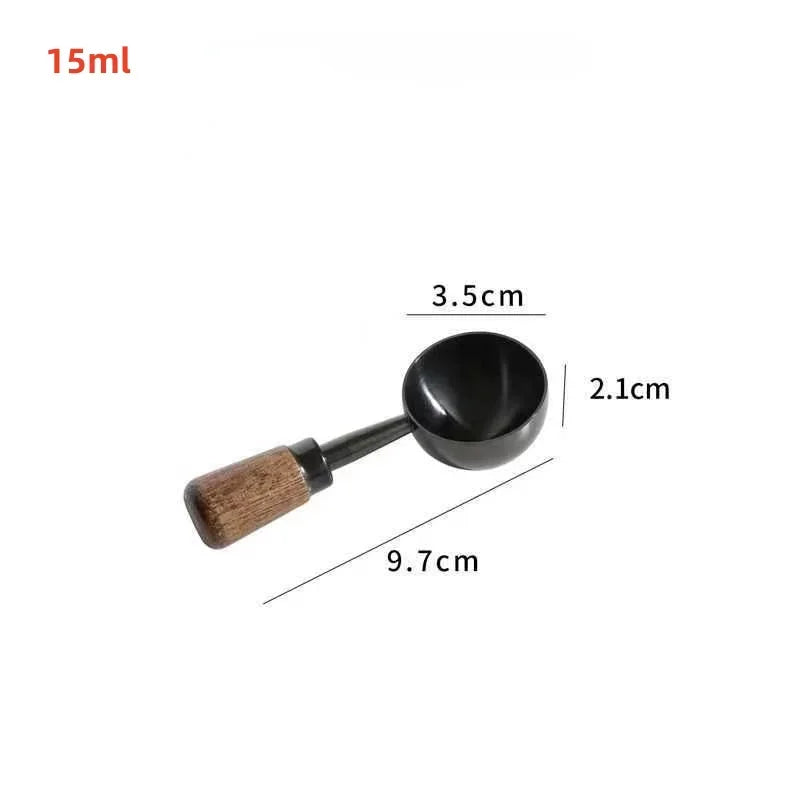 BrewCraft - Cuillère Doseuse en Noyer & Acier Inoxydable pour Café et Cuisine