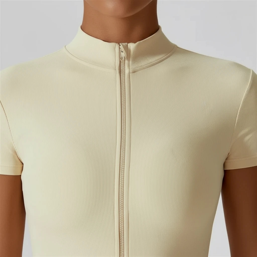 Combinaison Yoga Col Montant - Demi-Zip