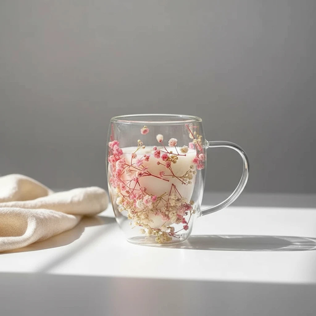 MUG FLORAL GLACÉ - Double Paroi 350 ml
