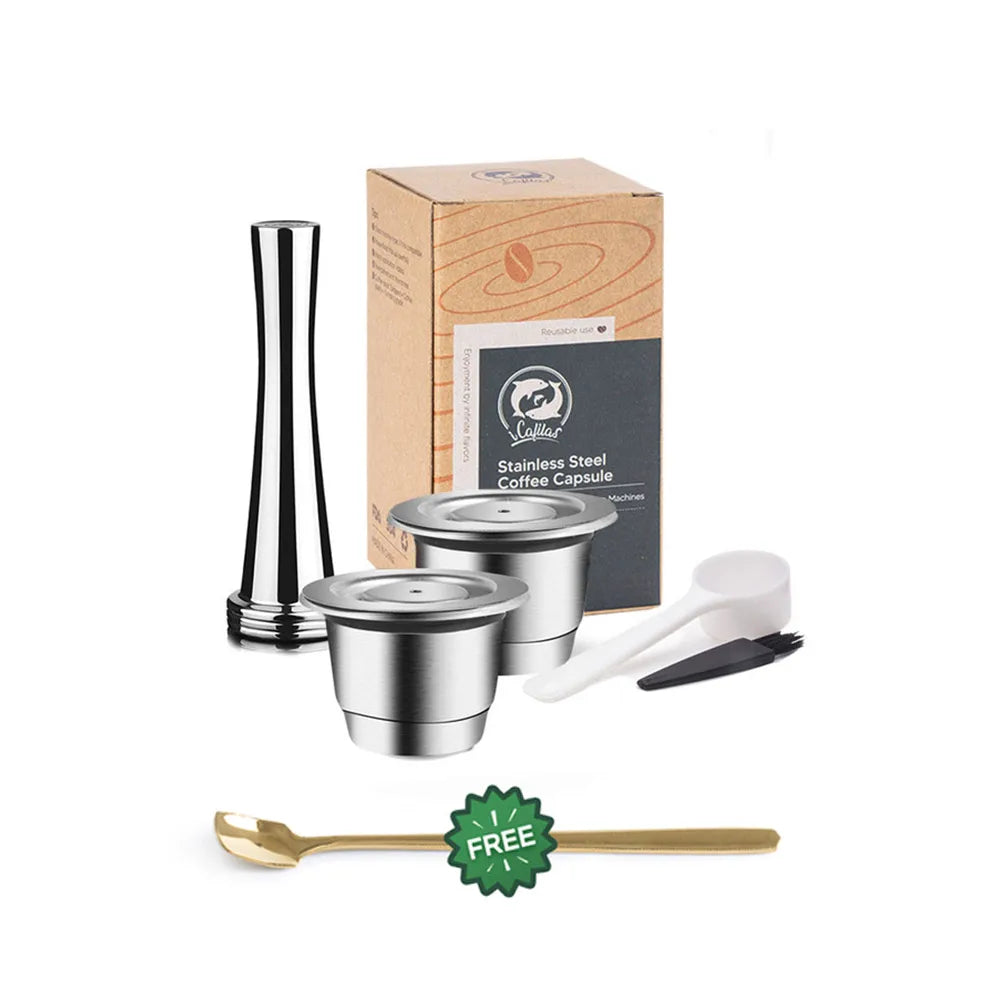 EcoBrew – Capsule Réutilisable en Acier Inoxydable pour Machines Nespresso