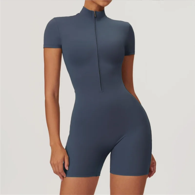 Combinaison Yoga Col Montant - Demi-Zip