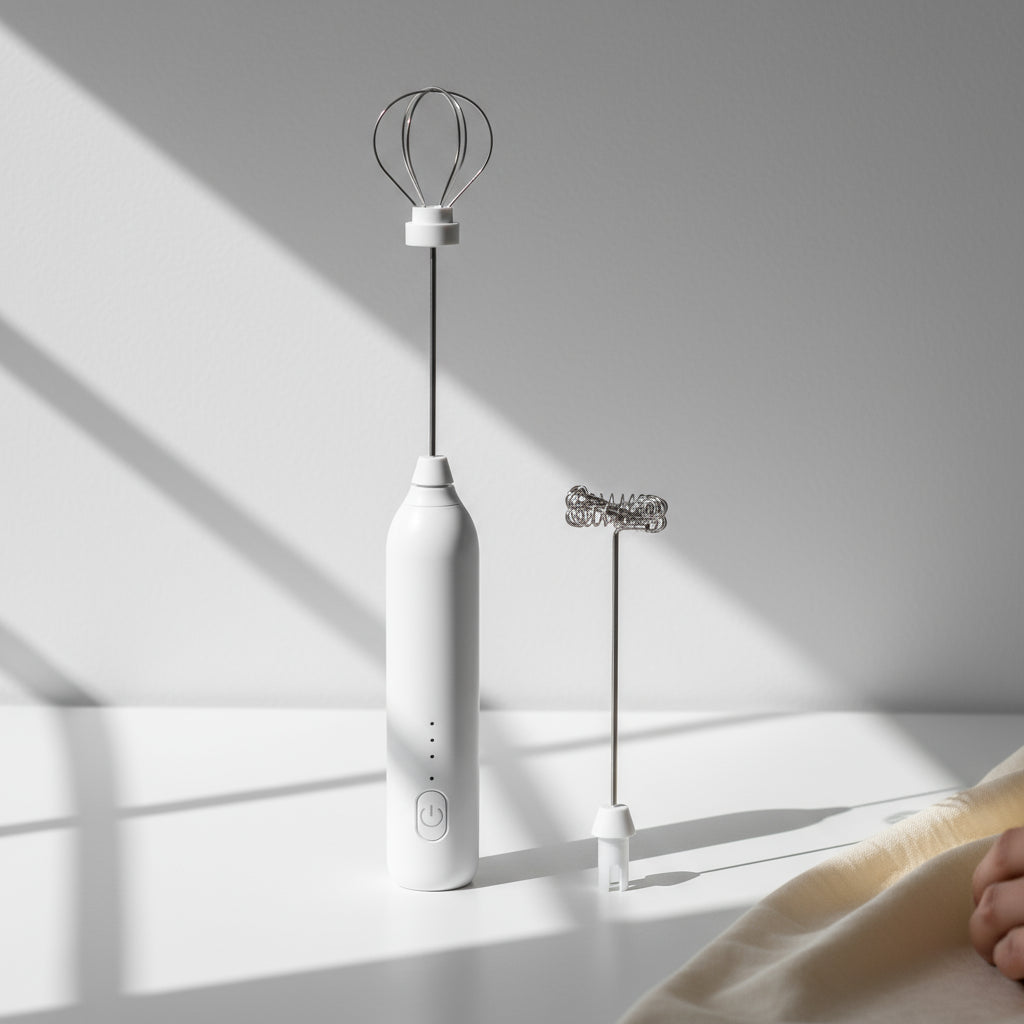 VeloraMix – Mousseur à Lait Électrique 3 Vitesses USB Rechargeable