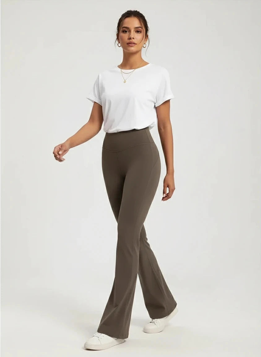 Schlaghosen mit hoher Taille - Yoga &amp; Fitness
