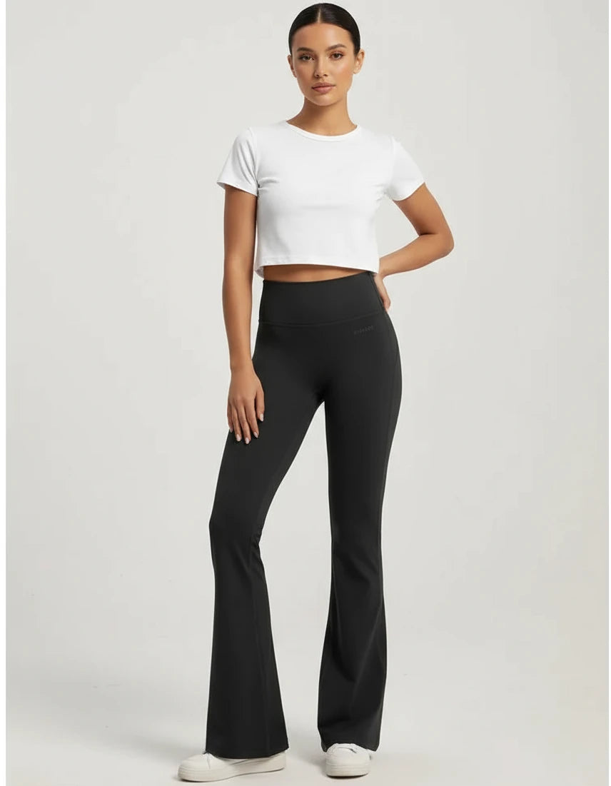 Schlaghosen mit hoher Taille - Yoga &amp; Fitness