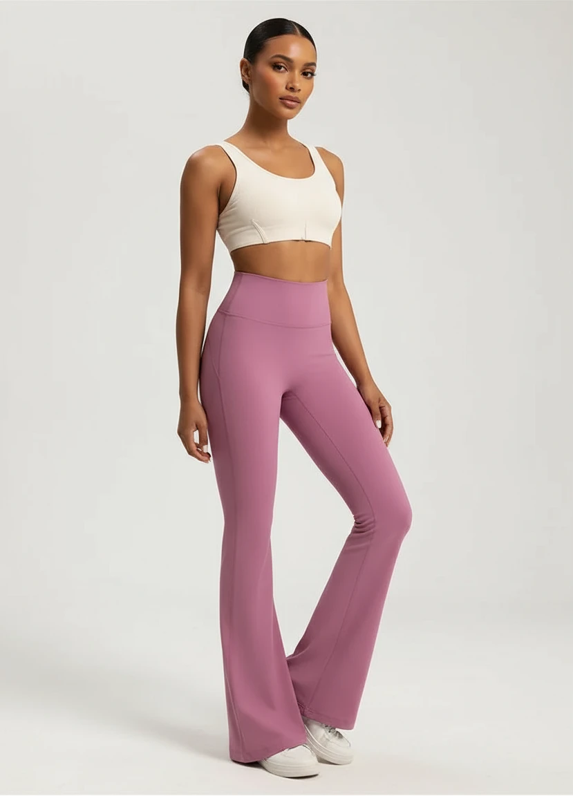 Schlaghosen mit hoher Taille - Yoga &amp; Fitness