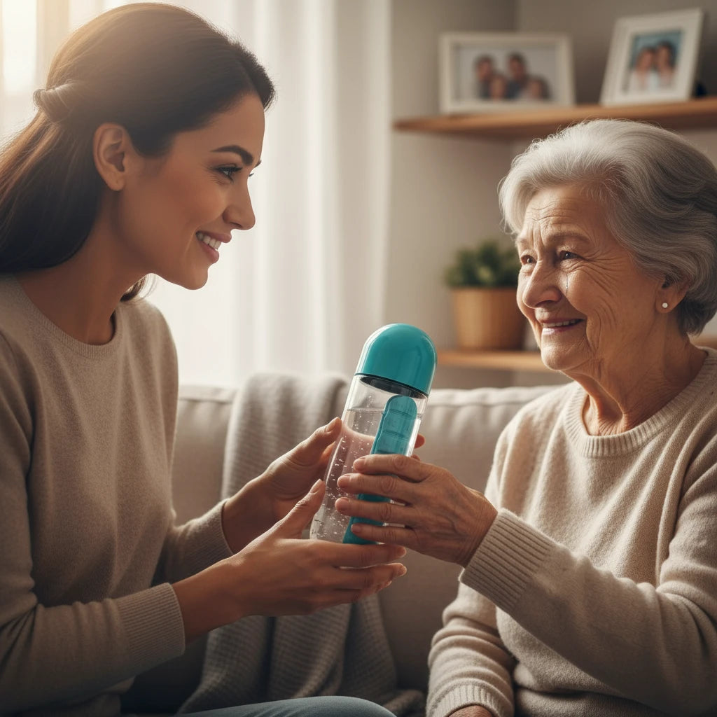 Gourde Pilulier 2-en-1 MYLAUNA™ – Hydratez-vous et ne ratez plus vos comprimés