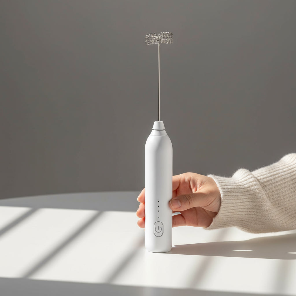 VeloraMix – Mousseur à Lait Électrique 3 Vitesses USB Rechargeable