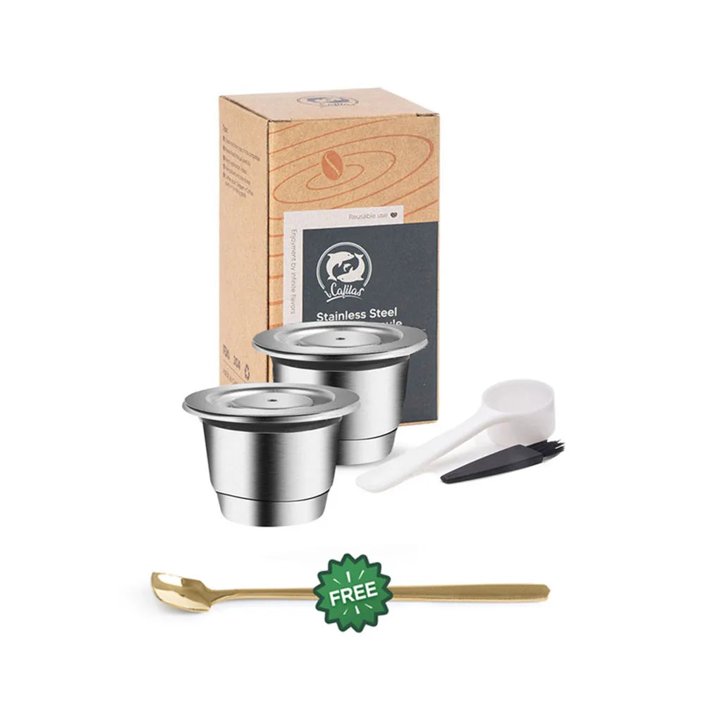 EcoBrew – Capsule Réutilisable en Acier Inoxydable pour Machines Nespresso