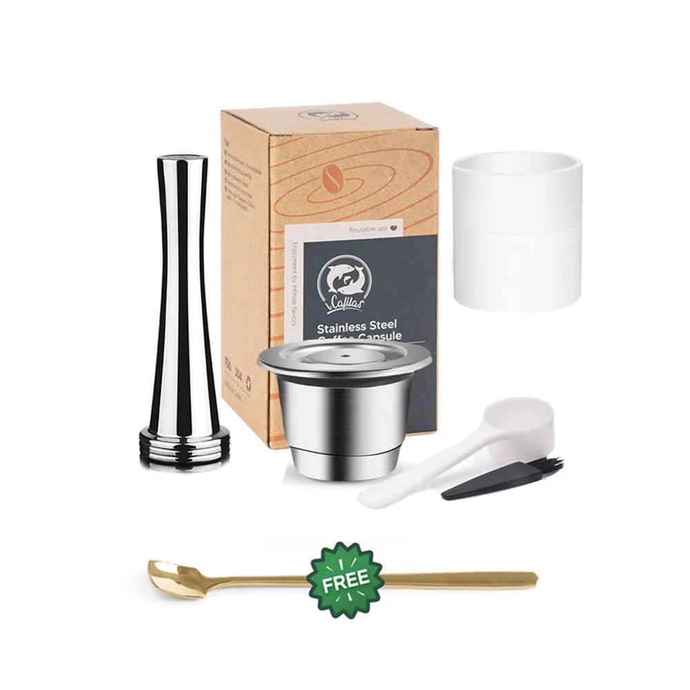 EcoBrew – Capsule Réutilisable en Acier Inoxydable pour Machines Nespresso