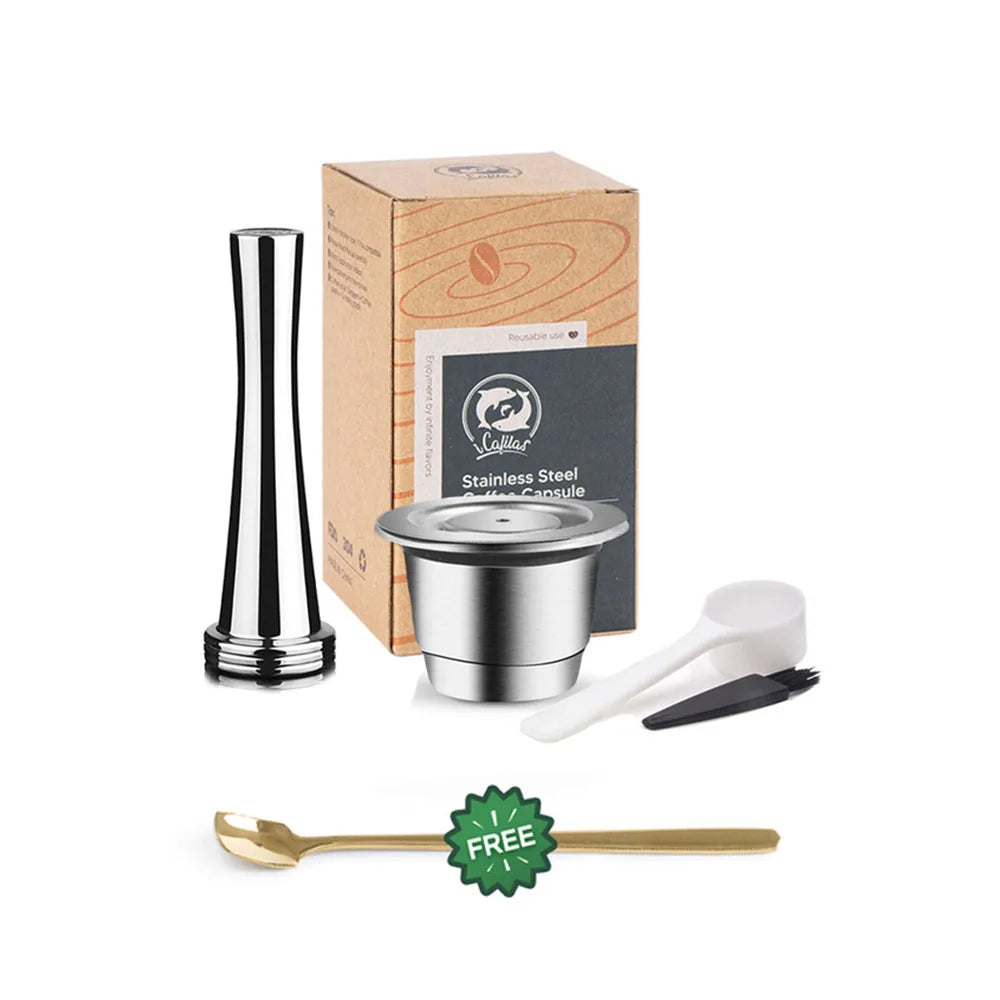 EcoBrew – Capsule Réutilisable en Acier Inoxydable pour Machines Nespresso